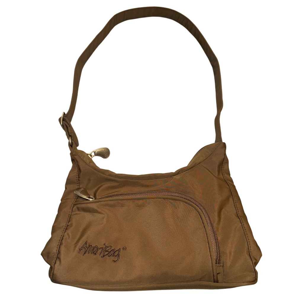 AmeriBag Healthy Back Bag Olive Nylon Shoulder Bag (Y2K Era Catskill Collection)